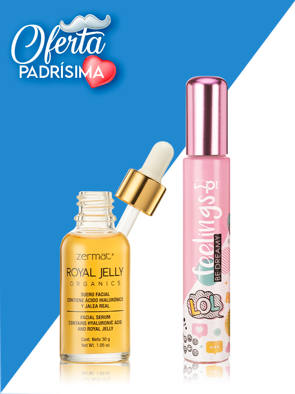Fragancia Feelings Be Dreamy + Suero Facial con Jalea Real y Ácido Hialurónico Royal Jelly Organics