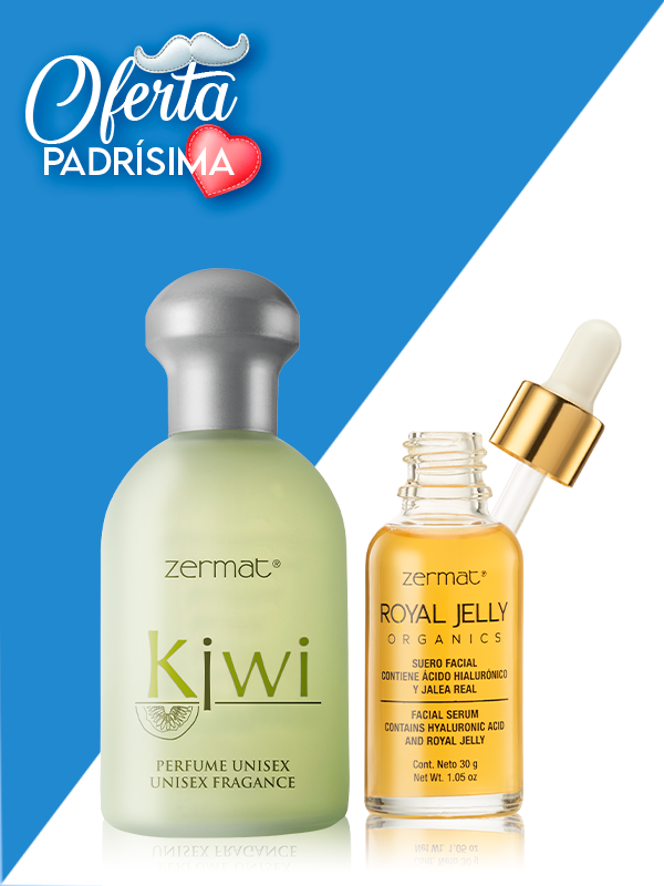 Fragancia Kiwi Unisex + Suero Facial con Jalea Real y Ácido Hialurónico Royal Jelly Organics