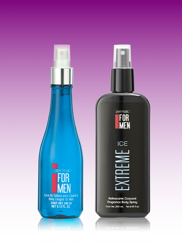 Agua de Colonia Para Caballero For Men + Refrescante Corporal Extreme Ice For Men
