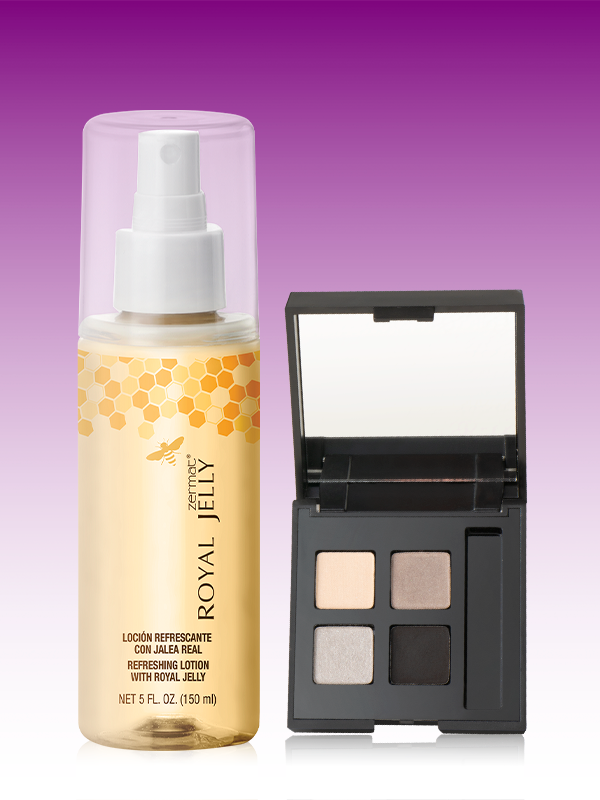 Loción Refrescante con Jalea Real Royal Jelly + Cuarteto de Sombras Moonlight Eleganzza