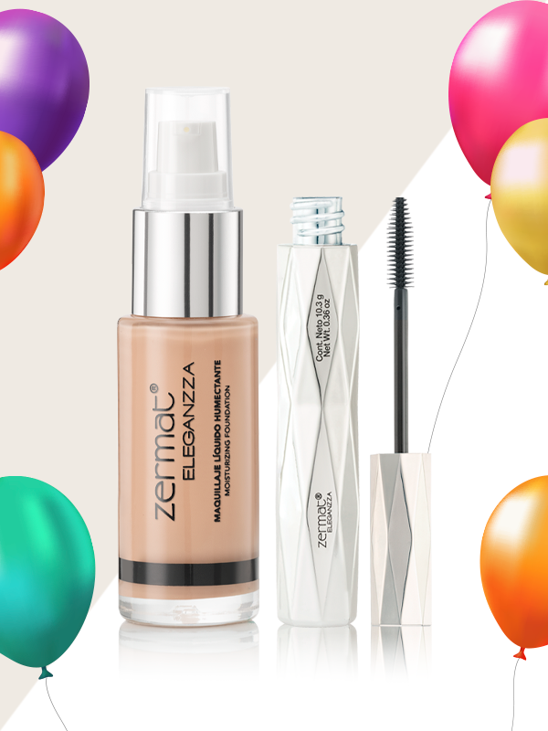 Maquillaje Líquido Facial Matificante Tono Natural + Máscara para Pestañas Irreal Lashes Eleganzza