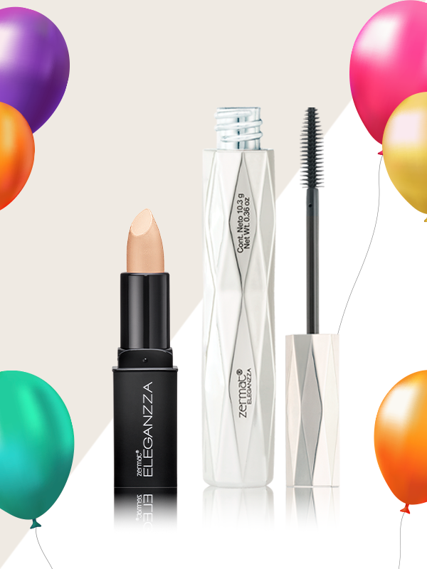 Corrector de Maquillaje Tono Luz Eleganzza + Máscara para Pestañas Irreal Lashes Eleganzza