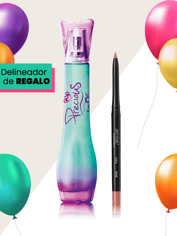 Fragancia Precious + Delineador para Labios Rose de ¡REGALO!
