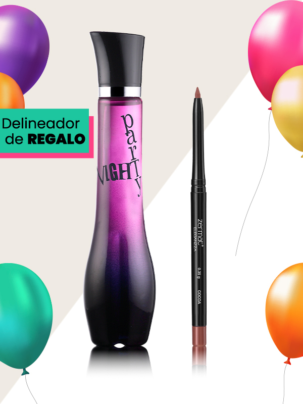 Fragancia Party Night + Delineador para Labios Cocoa de ¡REGALO!