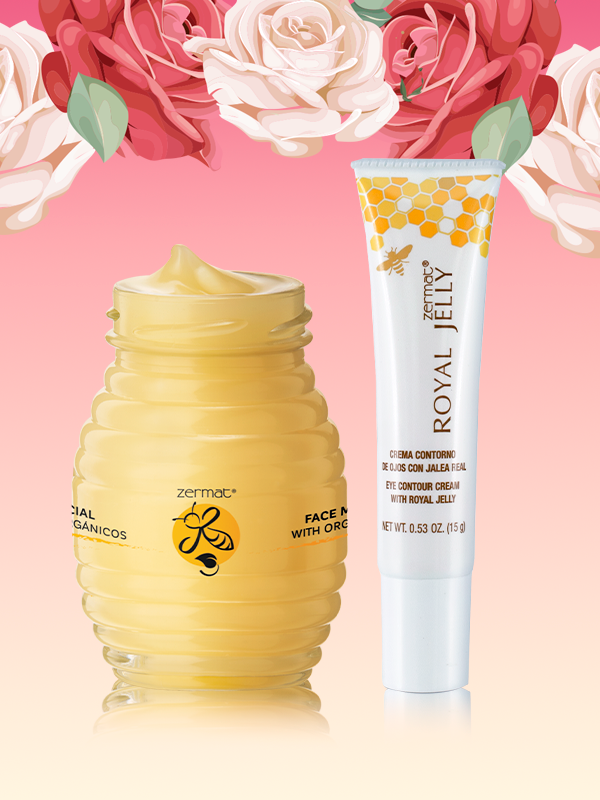 Mascarilla Facial Royal Jelly Organics + Crema Contorno de Ojos Cuidado Natural Royal Jelly