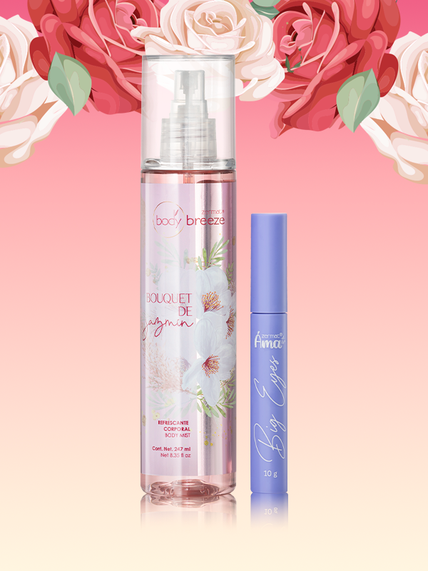 Refrescante Bouquet de Jazmín Body Breeze + Máscara para Pestañas Big Eyes Ámate
