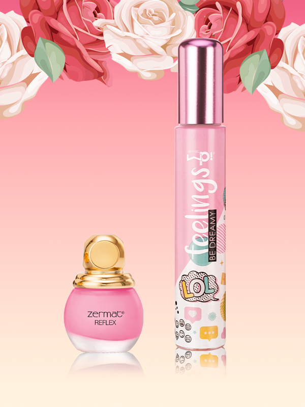 Fragancia Feelings Be Dreamy Wp! + Esmalte Tono Fresa Reflex