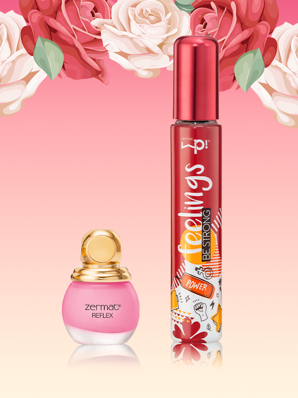 Fragancia Feelings Be Strong Wp! + Esmalte Tono Fresa Reflex