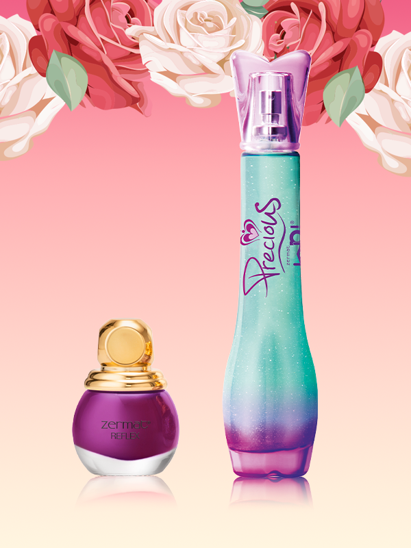 Fragancia Precious + Esmalte Tono Zarzamora Reflex