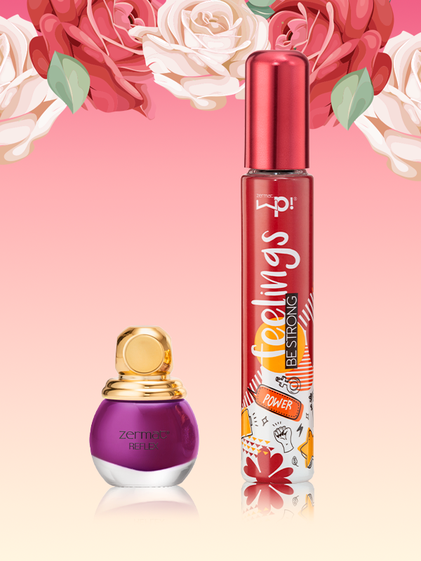 Fragancia Feelings Be Strong Wp! + Esmalte Tono Zarzamora Reflex