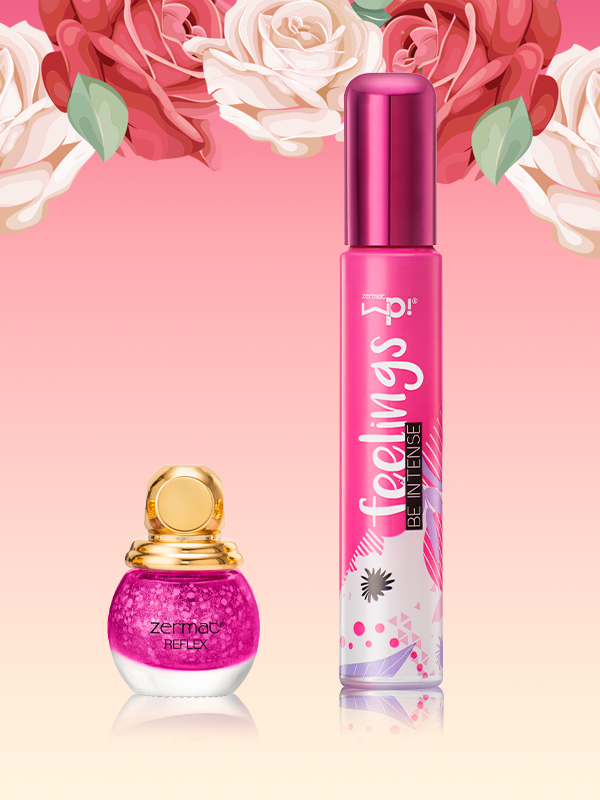 Fragancia Feelings Be Intense Wp! + Esmalte Tono Frambuesa Reflex