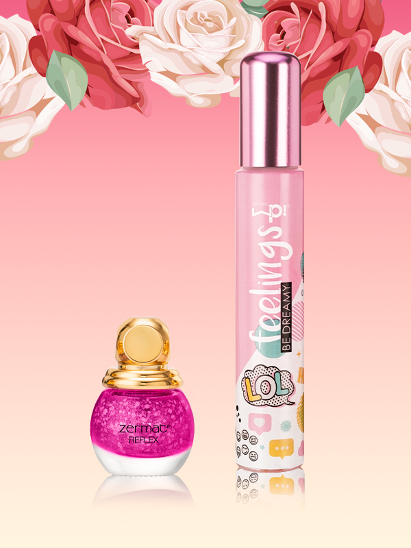 Fragancia Feelings Be Dreamy Wp! + Esmalte Tono Frambuesa Reflex