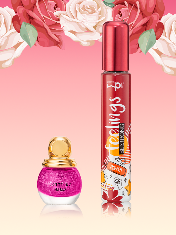Fragancia Feelings Be Strong Wp! + Esmalte Tono Frambuesa Reflex