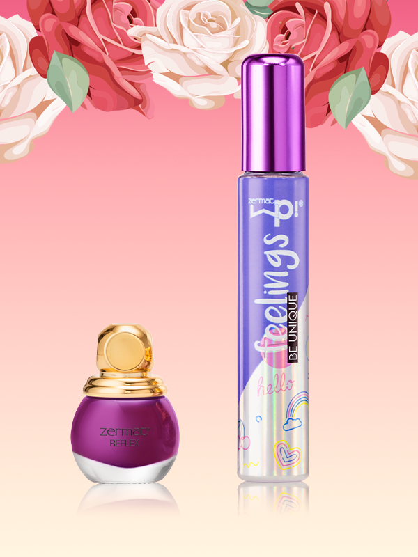 Fragancia Feelings Be Unique Wp! + Esmalte Tono Zarzamora Reflex