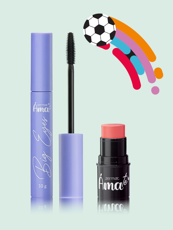 Máscara para Pestañas Big Eyes + Barra 3 en 1 Mejillas, Labios y Parpados Tono Sun