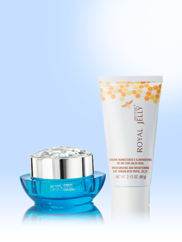 Crema Humectante e Iluminadora de Día Cuidado Natural Royal Jelly + Crema Contorno de Ojos Energizante Energy System