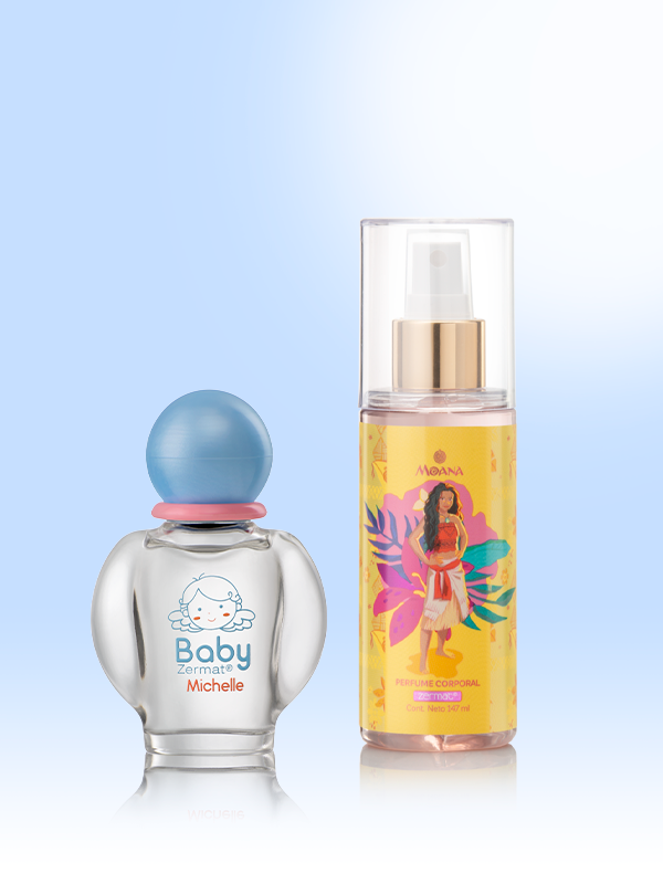 Perfume para Bebe Baby Michelle + Perfume Corporal Moana Disney